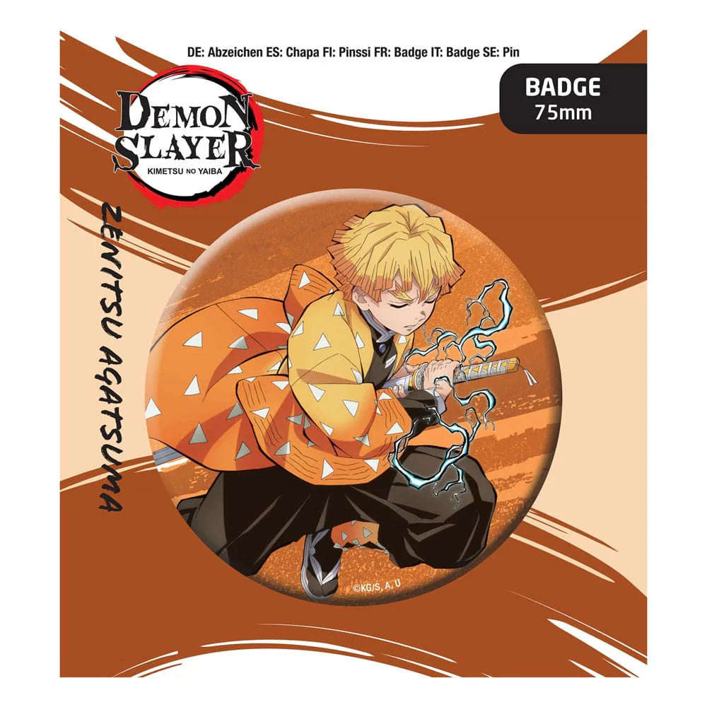 Demon Slayer Zenitsu Agatsuma Anime Button Badge