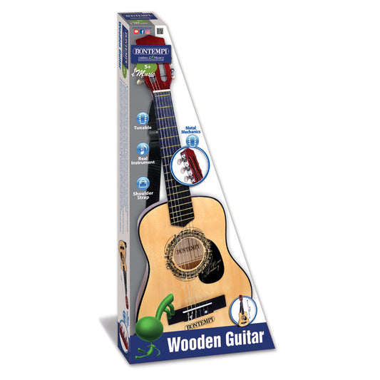 Bontempi Wooden Guitar (Includes Shoulder Strap) - Image 2