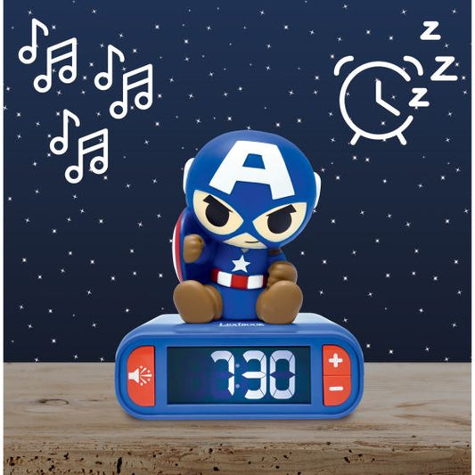 Marvel Captain America Alarm Clock With Night Light