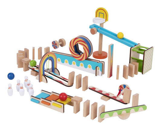Wooden Domino Run