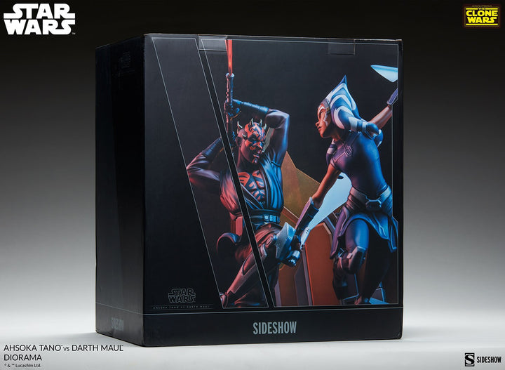 Sideshow Star Wars Clone Wars Ahsoka Tano vs Darth Maul Diorama Statue