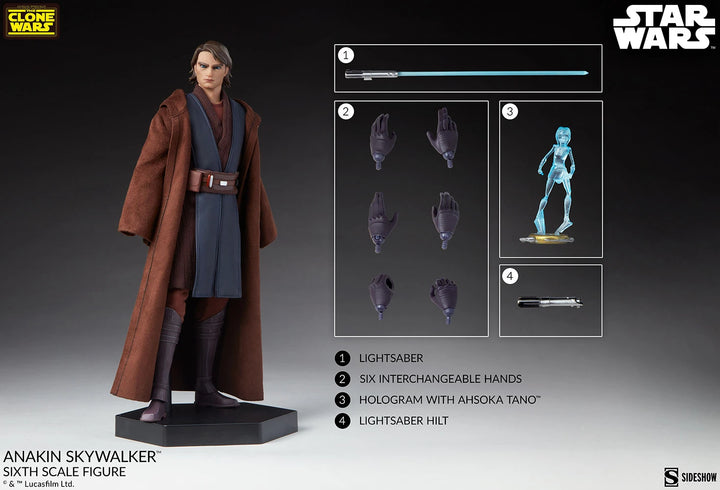 Sideshow Star Wars The Clone Wars 1/6 Scale Action Figure Anakin Skywalker