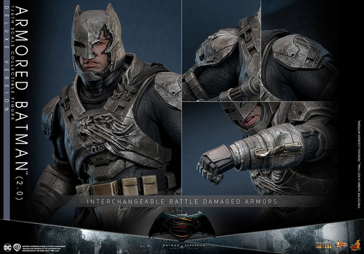 Hot Toys Batman v Superman Dawn of Justice Armored Batman (2.0) 1/6th Scale Deluxe Figure