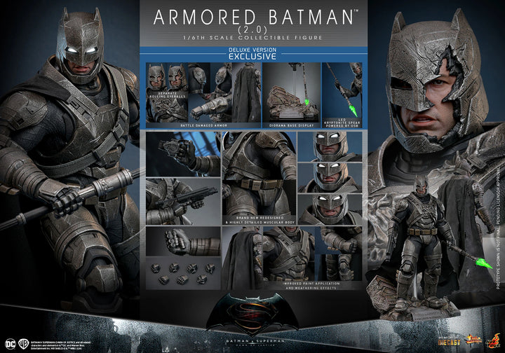 Hot Toys Batman v Superman Dawn of Justice Armored Batman (2.0) 1/6th Scale Deluxe Figure