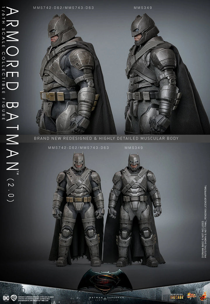 Hot Toys Batman v Superman Dawn of Justice Armored Batman (2.0) 1/6th Scale Figure
