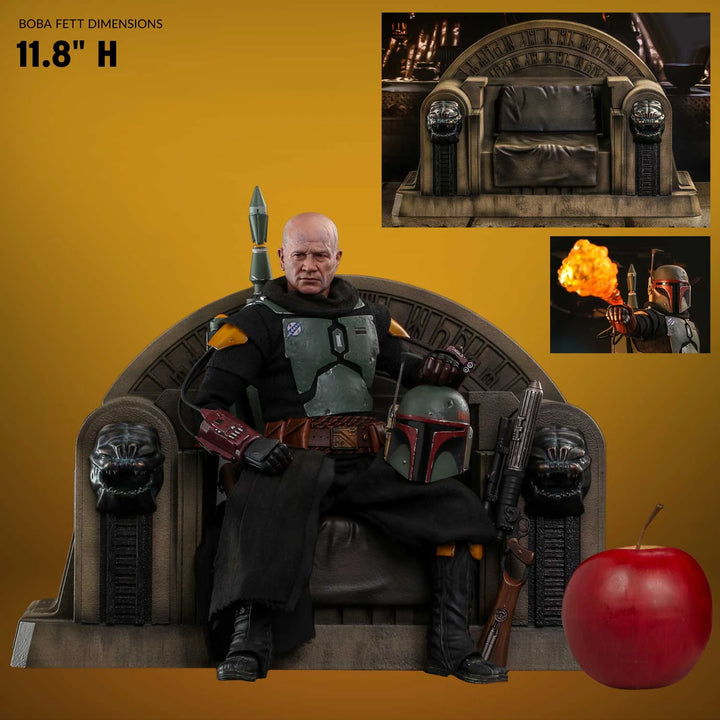 Hot Toys Star Wars The Mandalorian Boba Fett (Repaint Armour) & Throne 1/6th Scale Figure