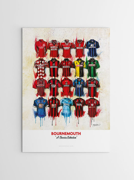 Bournemouth Shirts - A2 Signed Limited Edition Prints