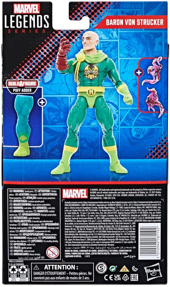 Marvel Legends Series Baron Von Strucker 6" Scale Action Figure