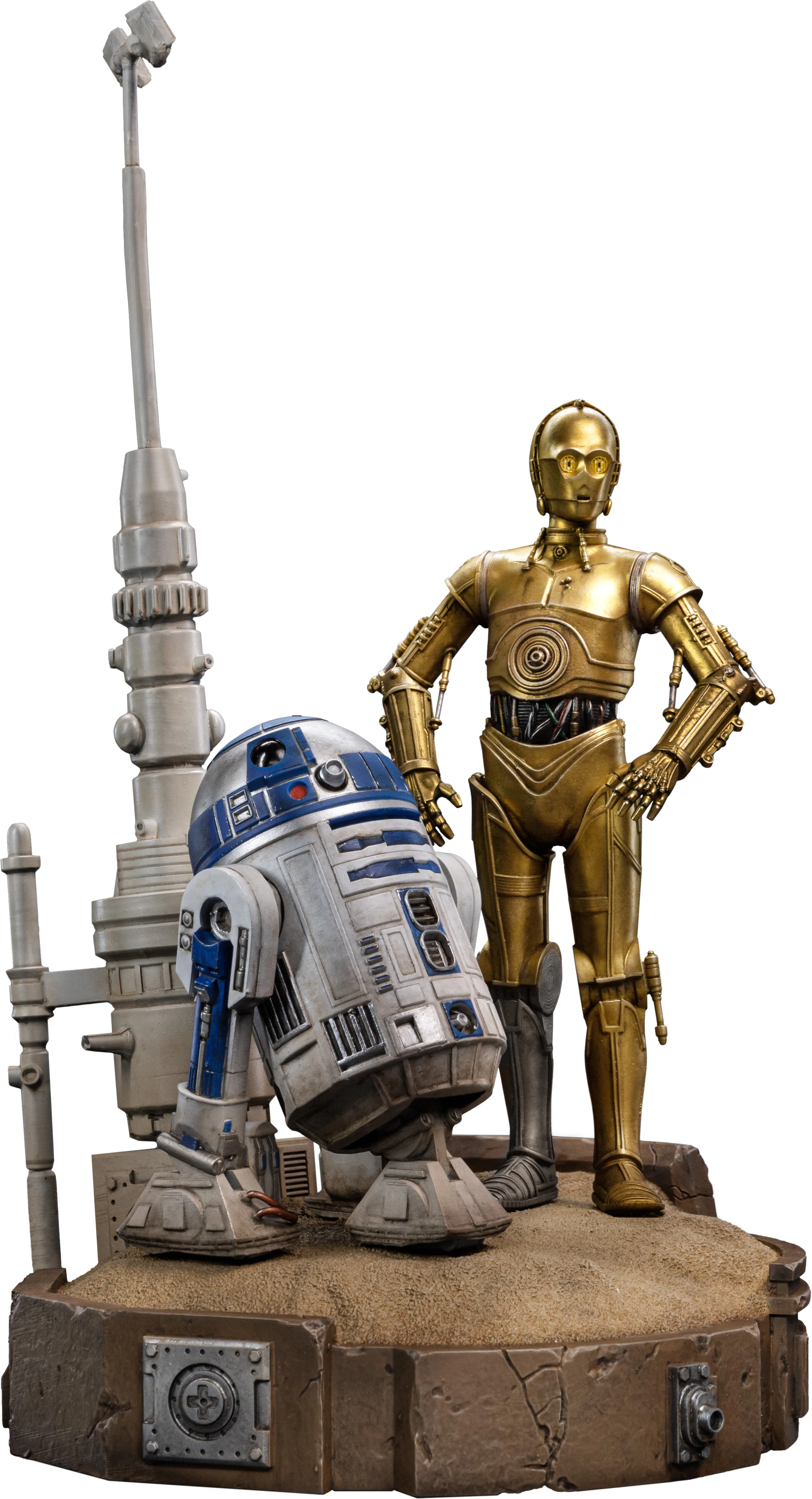 Iron Studios Star Wars A New Hope C-3PO and R2-D2 Deluxe 1/10 Art
