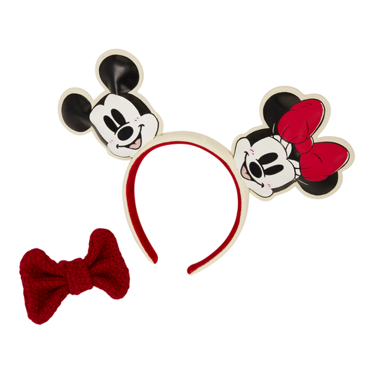 Loungefly - Mickey & Minnie Knit Bow Headband 9/10