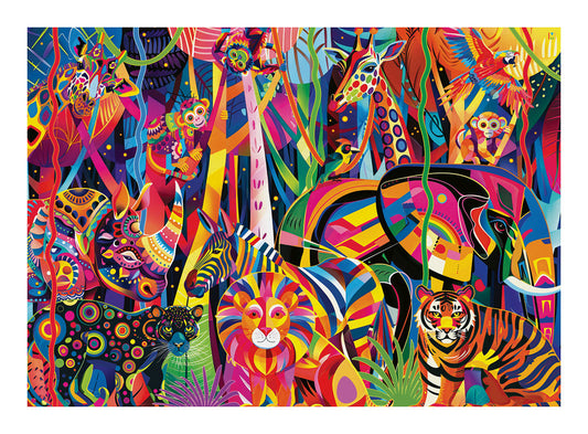 Jewelled Jungle 500 Piece Large Format Jigsaw Puzzle