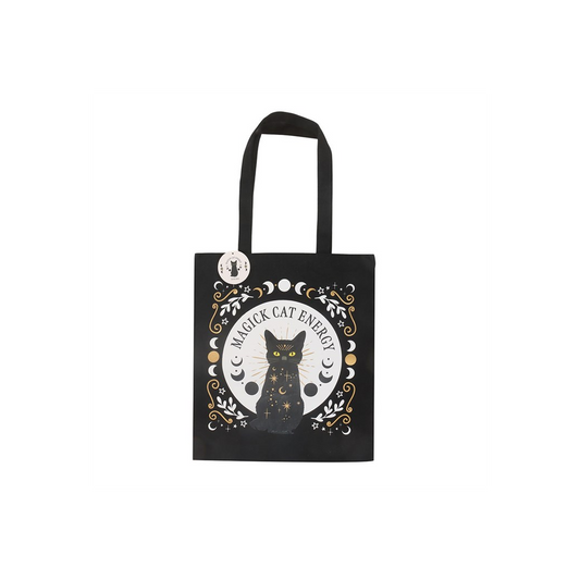 Black Magick Cat Energy Tote Bag, alternate view