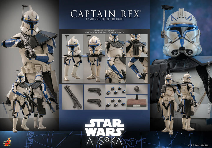 Hot Toys Star Wars Ahsoka Series Captain Rex 1/6th Scale Figure