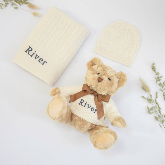 CASHMERE AND TEDDY GIFT SET - IVORY, alternate view