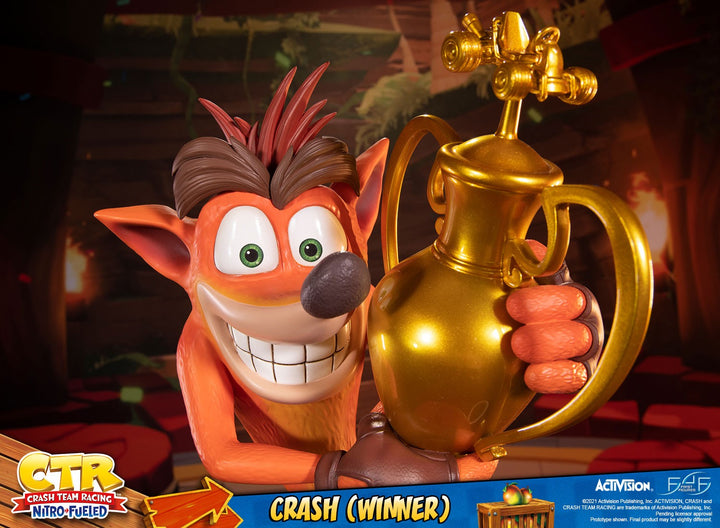First4Figures Crash Bandicoot Team Racing Nitro-Fueled Winner Crash Statue