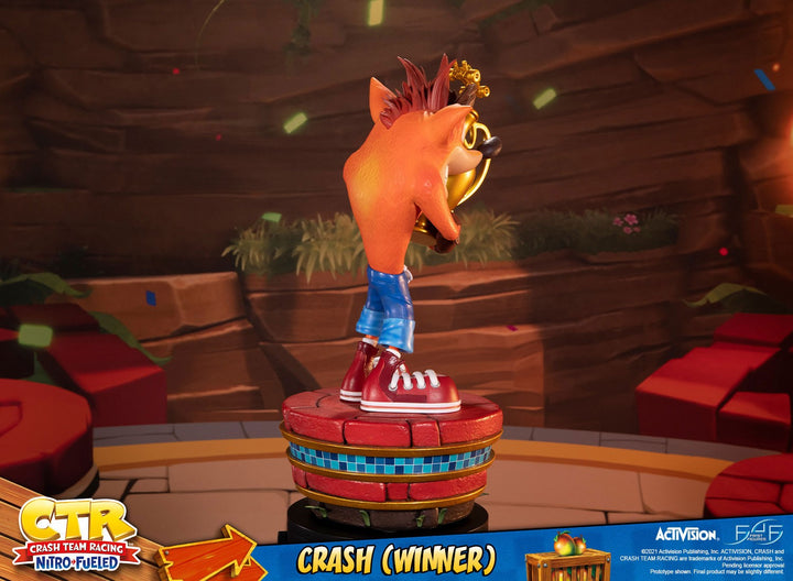 First4Figures Crash Bandicoot Team Racing Nitro-Fueled Winner Crash Statue