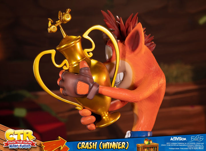 First4Figures Crash Bandicoot Team Racing Nitro-Fueled Winner Crash Statue