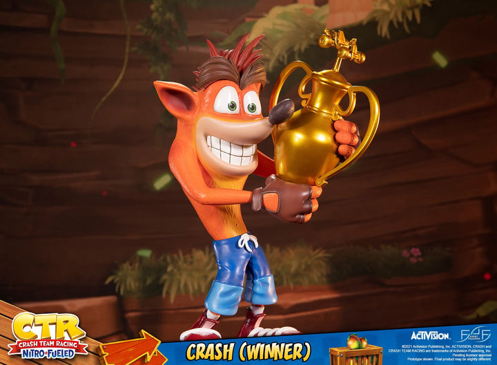 First4Figures Crash Bandicoot Team Racing Nitro-Fueled Winner Crash Statue