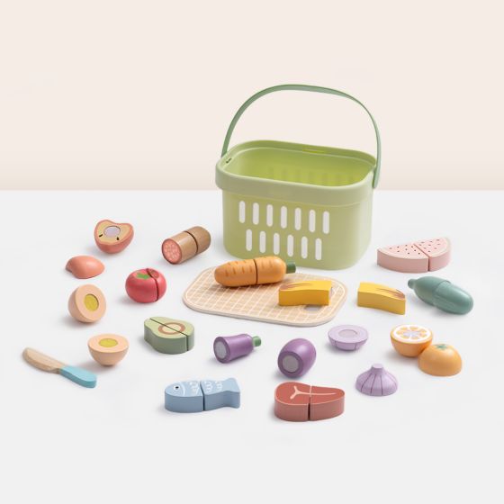 Wooden Cutting Food Set