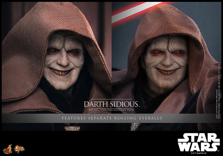 Hot Toys Star Wars Revenge of the Sith Darth Sidious 1/6th Scale Figure