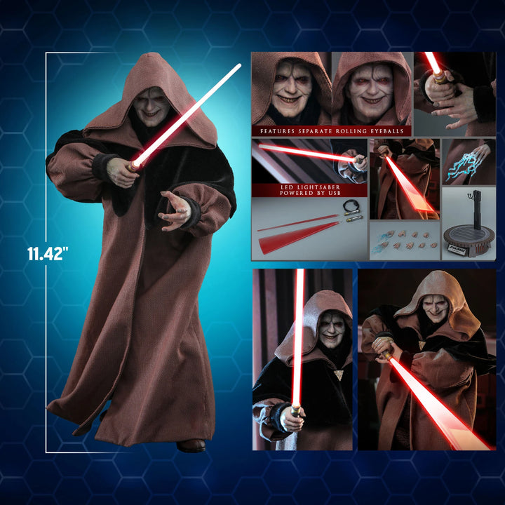 Hot Toys Star Wars Revenge of the Sith Darth Sidious 1/6th Scale Figure