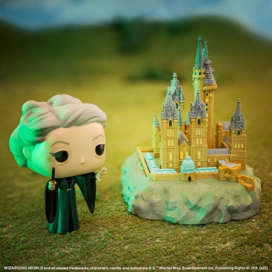 Harry Potter CoS 20th Anniversary - Minerva McGonagall with Hogwarts Funko Pop! Town Vinyl Figure, alternate view