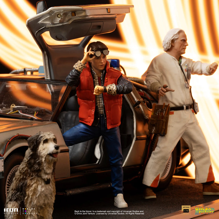 Iron Studios Back to the Future DeLorean (Full Set) 1/10 Art Scale Limited Edition Statue