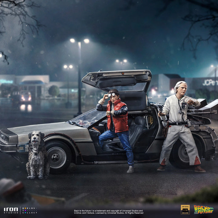Iron Studios Back to the Future DeLorean (Full Set) 1/10 Art Scale Limited Edition Statue
