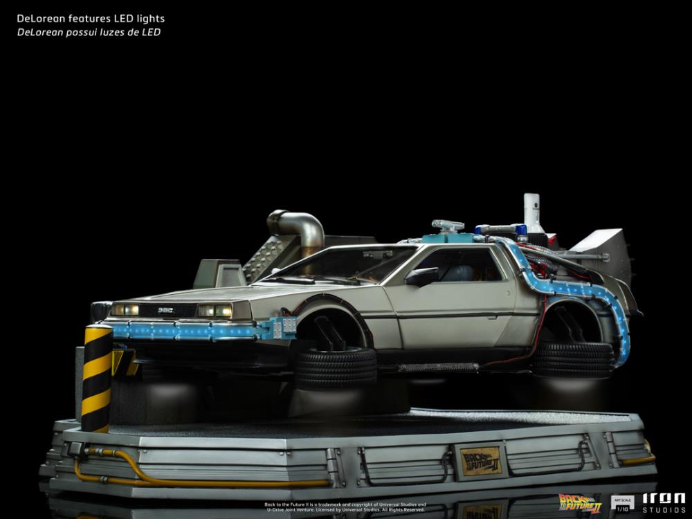 Iron Studios Back to the Future Part II DeLorean 1/10 Scale Deluxe Art Scale Limited Edition Statue
