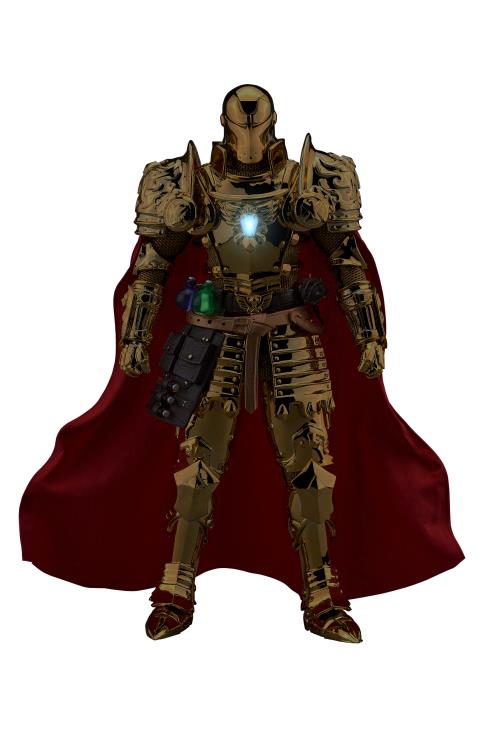Marvel Dynamic 8ction Heroes Medieval Knight Iron Man Golden PX Previews Exclusive