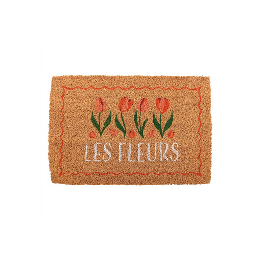 Natural Les Fleurs Tulip Doormat, alternate view