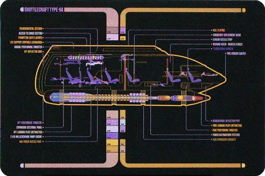 Cargo Shuttle Type 9A Shuttle Model Die Cast Shuttlecraft Ship (Eaglemoss / Star Trek), alternate view