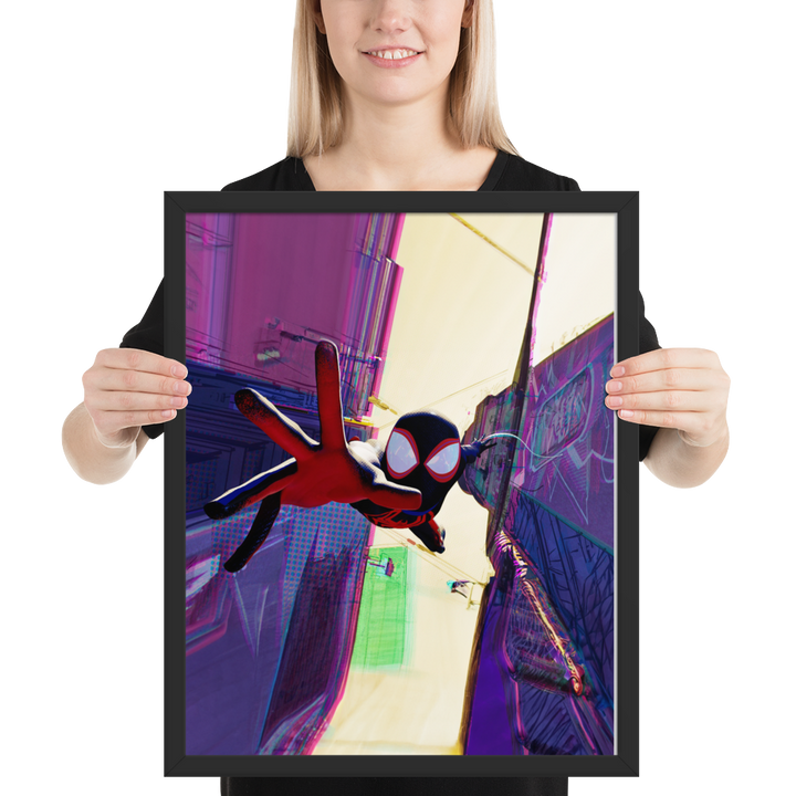 Spider-Man Across the Spider-Verse Miles Morales Framed Poster
