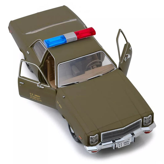 Greenlight Collectibles 1977 Plymouth Fury US Army Police 'The A Team'(1983 87 )TV Series (1:18 Scale) Die Cast Model Car - Image 2