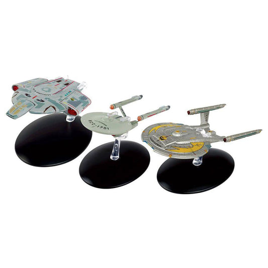 Mirror Universe Ships Set Of 3 (I.S.S. Enterprise NX-01, I.S.S. Defiant NX-74205 & I.S.S. Enterprise NCC-1701, alternate view