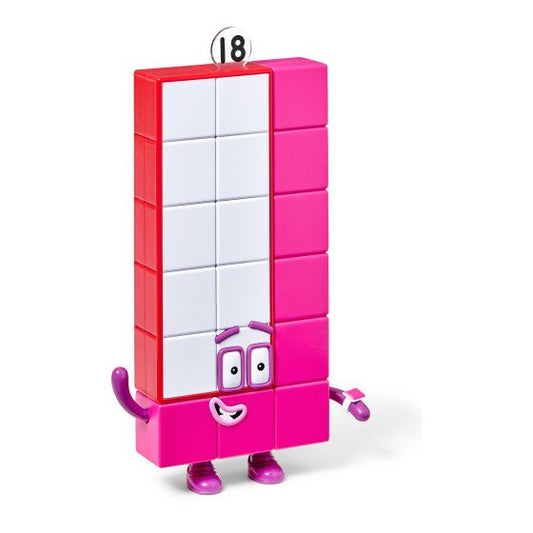 Numberblocks Friends Seventeen and Eighteen, side angle