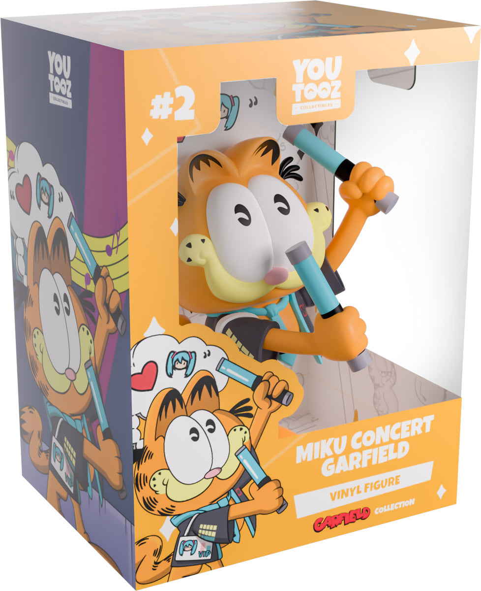Figura Coleccionable Youtooz De Garfield - Vinilo, Brazos Cruzados, Diseño De Cómic Blanco Y Negro