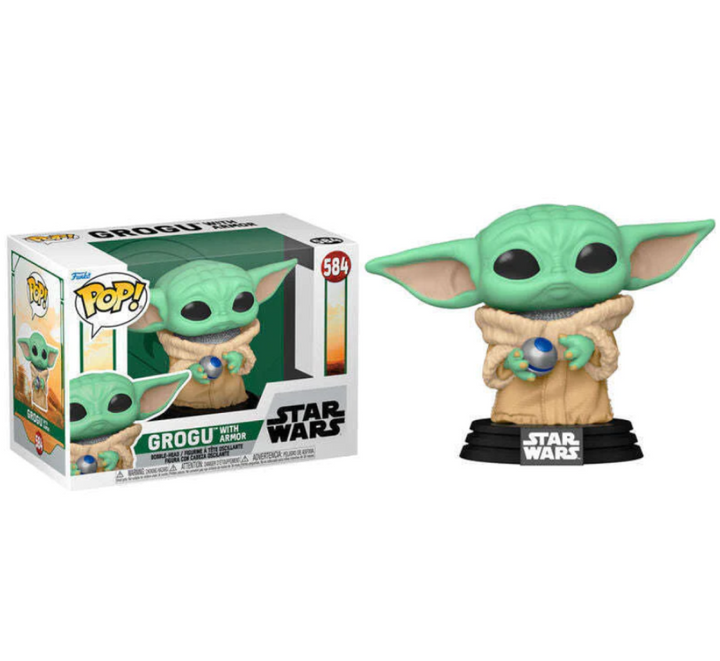 Grogu with Armor Star Wars Funko POP! Vinyl Figure