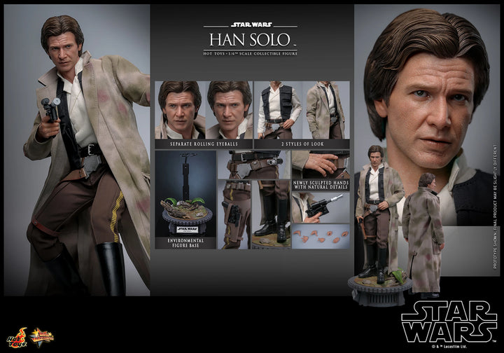 Hot Toys Star Wars Return of the Jedi Han Solo 1/6th Scale Figure