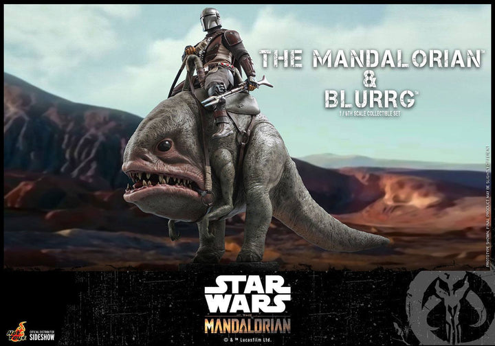 Hot Toys The Mandalorian The Mandalorian and Blurrg 1/6th Scale Figure Set