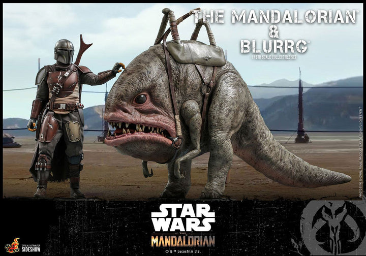 Hot Toys The Mandalorian The Mandalorian and Blurrg 1/6th Scale Figure Set