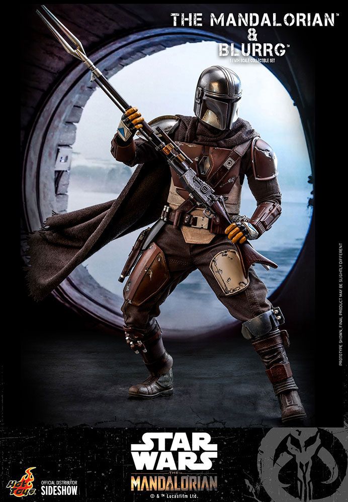 Hot Toys The Mandalorian The Mandalorian and Blurrg 1/6th Scale Figure Set