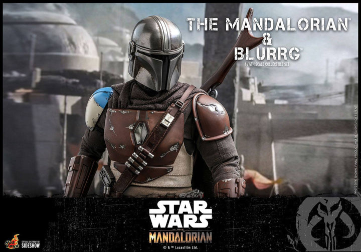 Hot Toys The Mandalorian The Mandalorian and Blurrg 1/6th Scale Figure Set