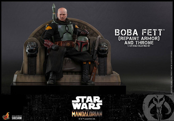 Hot Toys The Mandalorian Boba Fett (Repaint Armor) and Throne 1/6th Scale Figure Set