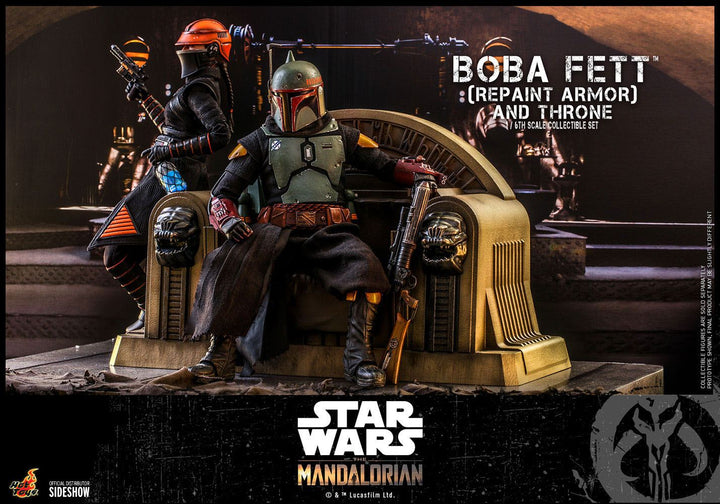 Hot Toys The Mandalorian Boba Fett (Repaint Armor) and Throne 1/6th Scale Figure Set