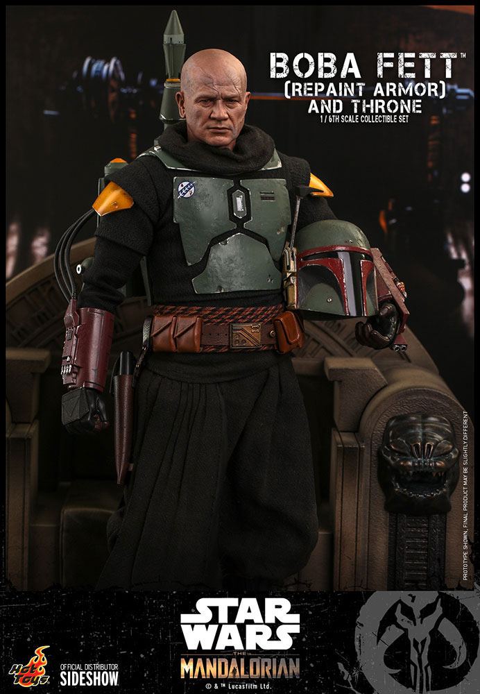 Hot Toys The Mandalorian Boba Fett (Repaint Armor) and Throne 1/6th Scale Figure Set