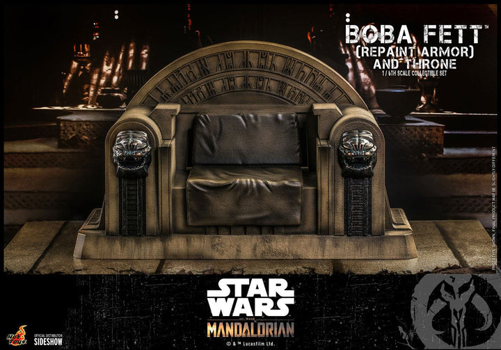 Hot Toys The Mandalorian Boba Fett (Repaint Armor) and Throne 1/6th Scale Figure Set