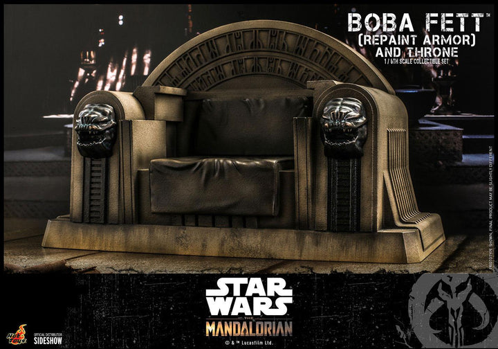 Hot Toys The Mandalorian Boba Fett (Repaint Armor) and Throne 1/6th Scale Figure Set