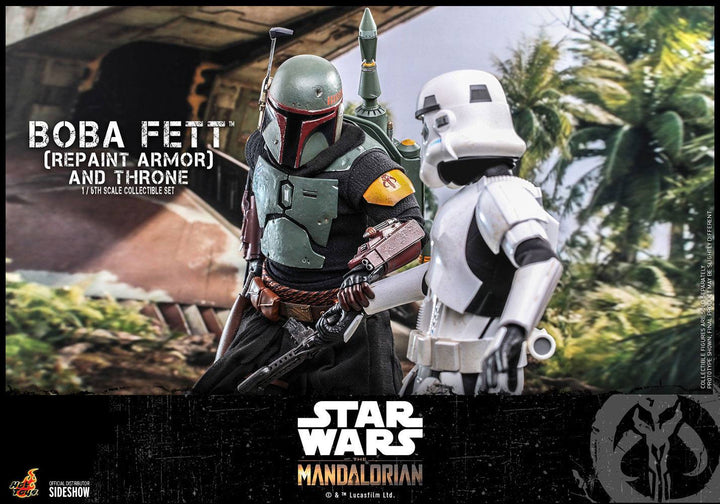Hot Toys The Mandalorian Boba Fett (Repaint Armor) and Throne 1/6th Scale Figure Set