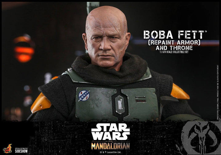 Hot Toys The Mandalorian Boba Fett (Repaint Armor) and Throne 1/6th Scale Figure Set